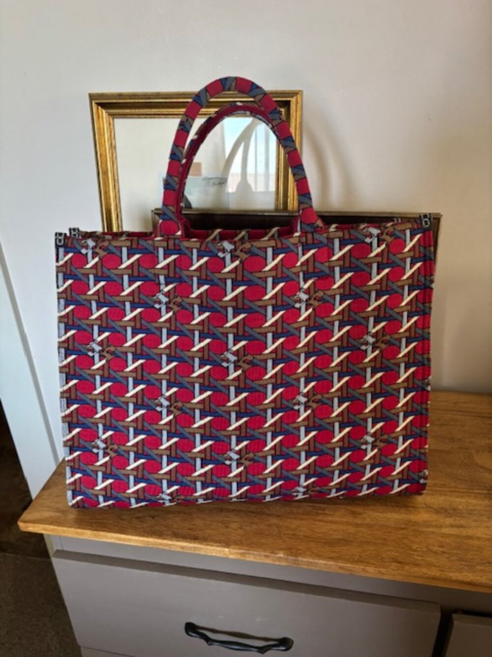 Tory Burch® Ella Circular Knit Tote Handbag NWOT